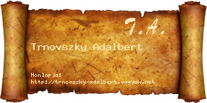 Trnovszky Adalbert névjegykártya